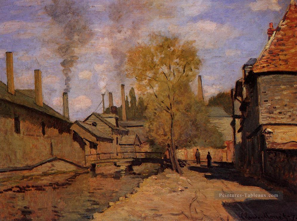 Le Robec Stream Rouen alias Factories à Deville près de Rouen Claude Monet Peintures à l'huile